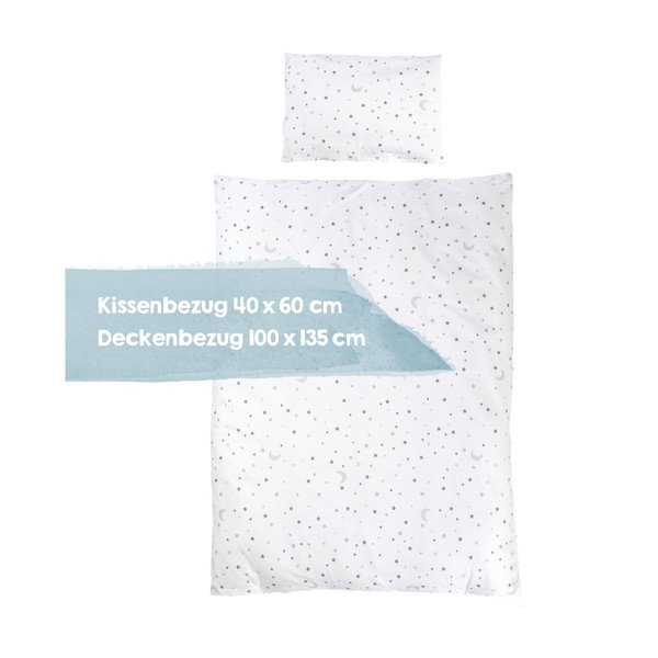 Бяло памучно детско спално бельо за детско креватче 100x135 cm Sternenzauber – Roba-image-2