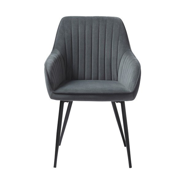 Сив кадифен трапезен стол Melfort – Unique Furniture-image-1