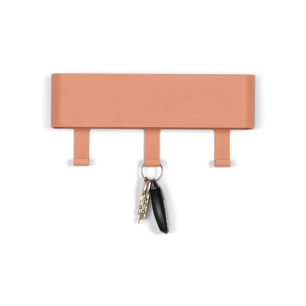 Метална стенна закачалка в цвят сьомга с рафт 27 cm Dax Play – Spinder Design-image-2