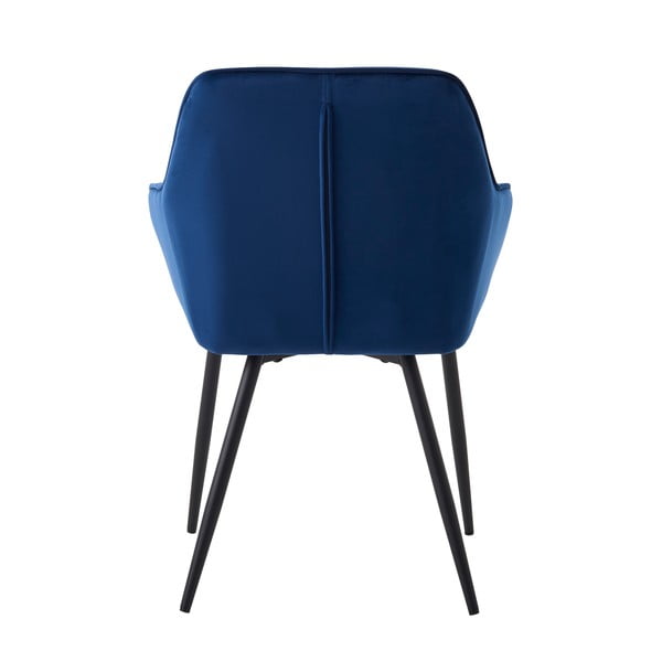 Тъмносини тапицирани трапезни столове в комплект с подлакътници 2 бр. Nolan Square – Unique Furniture-image-4