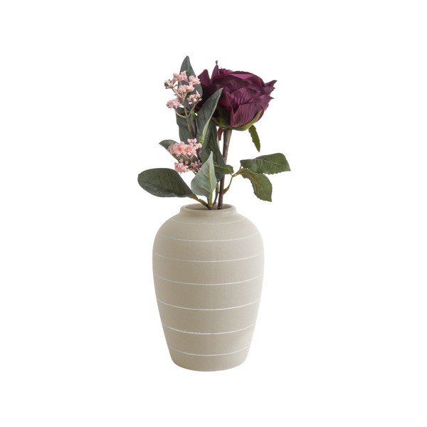 Кремавобяла керамична ваза Terra, ⌀ 13 cm - PT LIVING-image-1