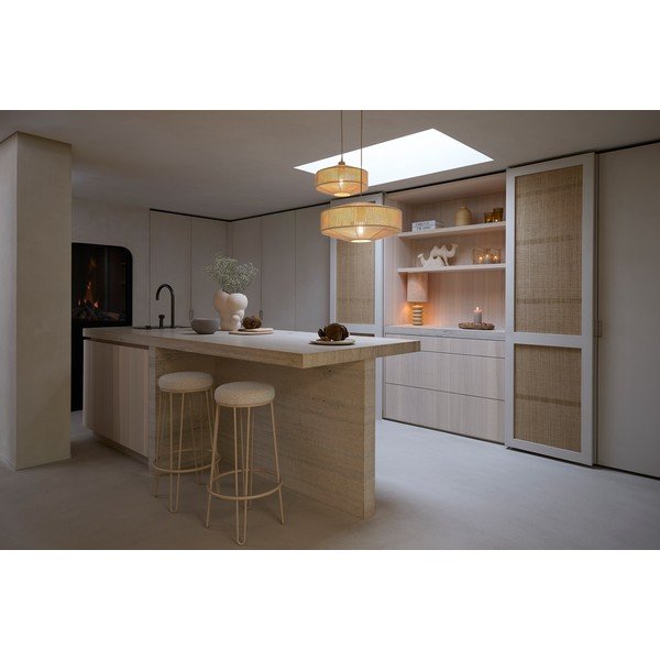 Кремав тапициран бар стол (височина на седалката 73 cm) Alice – Light & Living-image-3