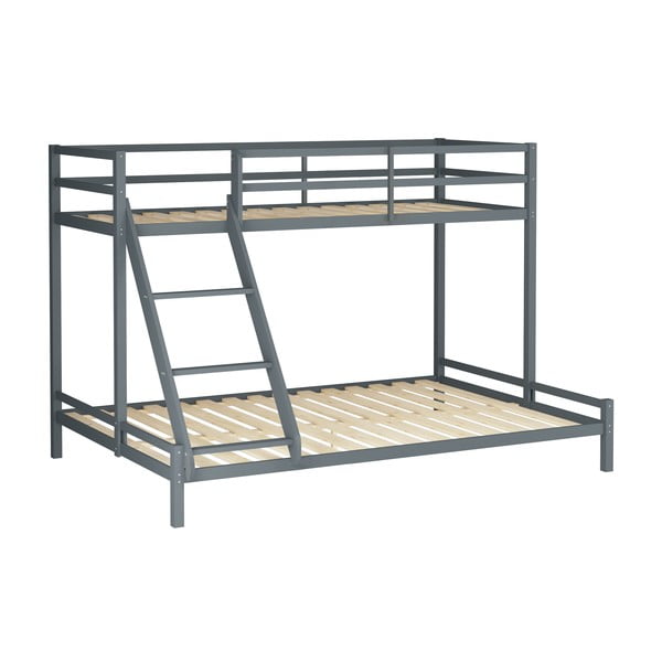 Сиво двуетажно легло от борова дървесина Alpi2 - Støraa