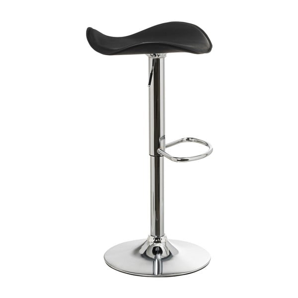 Черни тапицирани бар столове в комплект с регулируема височина 2 бр. (височина на седалката 73 cm) – Casa Selección-image-1