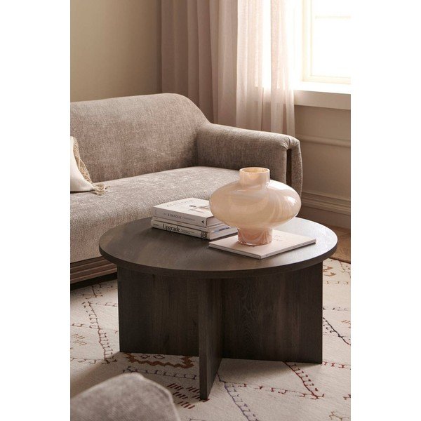 Кафява кръгла масичка за кафе от МДФ ø 85 cm Poppy – Ellos Home-image-2