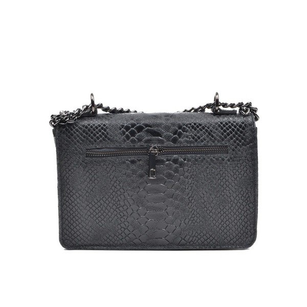 Черна кожена чанта Mangotti Sadia - Mangotti Bags-image-4