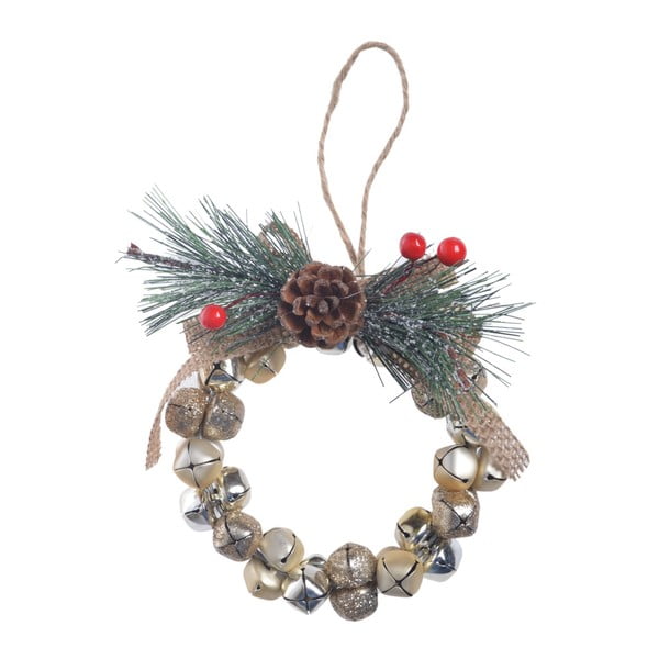 Висящ декоративен венец Jingle Bells, ⌀ 10 cm - Ewax