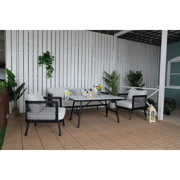 Сиво метално градинско кресло Edinburgh Duo – Rojaplast-image-3