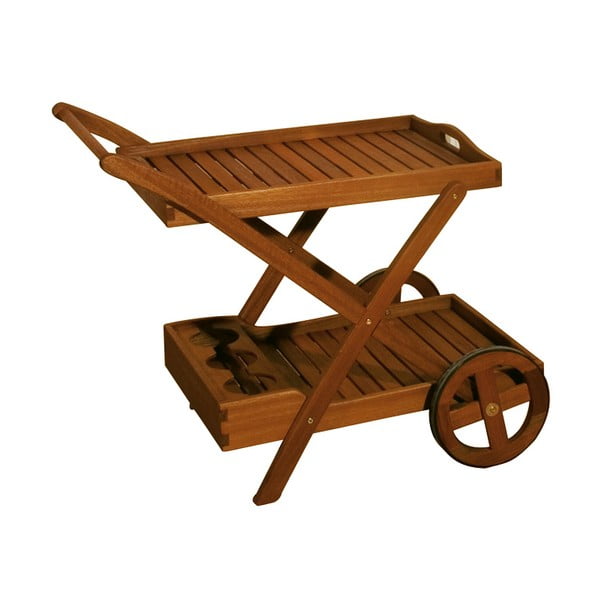 Градинска маса за сервиране от масивен евкалипт 54x88 cm Toledo – Garden Pleasure-image-1