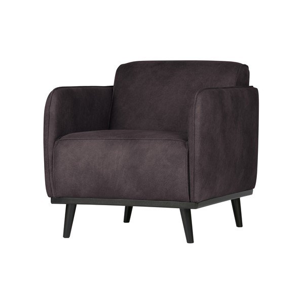 Сив фотьойл от изкуствена кожа Statement - BePureHome-image-2