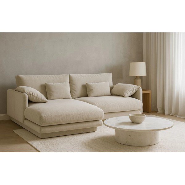 Бежов ъглов диван (ляв ъгъл) Torino – Micadoni Home-image-1