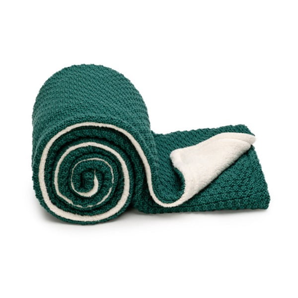 Зелено плетено бебешко одеяло 80x100 cm - T-TOMI