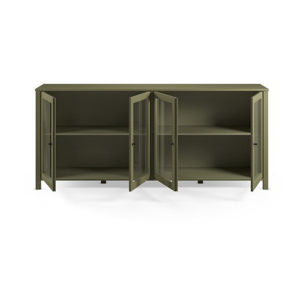 Зелена витрина от масивен бор 186x80x40 cm Alessandra – Marckeric-image-3