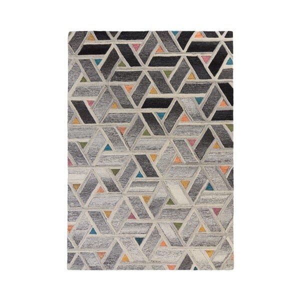 Сив вълнен килим , 200 x 290 cm River - Flair Rugs