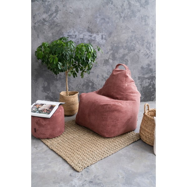 Светлосив пуф от рипсено кадифе Play Amuse – SLOWDOWN-image-1