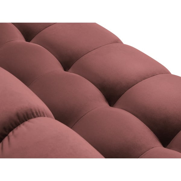 Розов ъглов диван от кадифе , ляв ъгъл Bali - Cosmopolitan Design-image-1