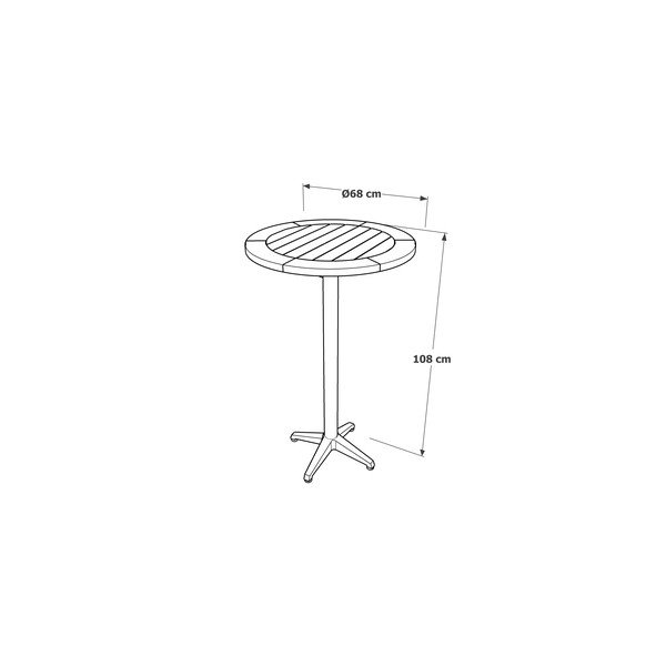 Алуминиева кръгла градинска маса за хранене ø 68 cm Spring – Ezeis-image-2