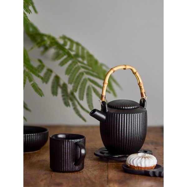 Черен глинен чайник 850 ml Neri – Bloomingville-image-1