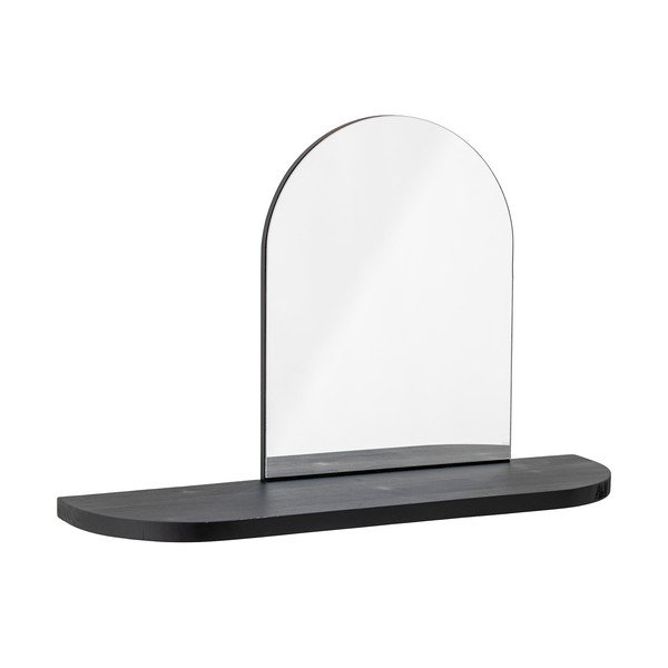 Стенно огледало с рафт масивно дърво 72x48 cm Annlie – Bloomingville-image-1