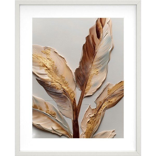 Печатна картина с включена рамка 40x50 cm Golden Strelitzia – Styler