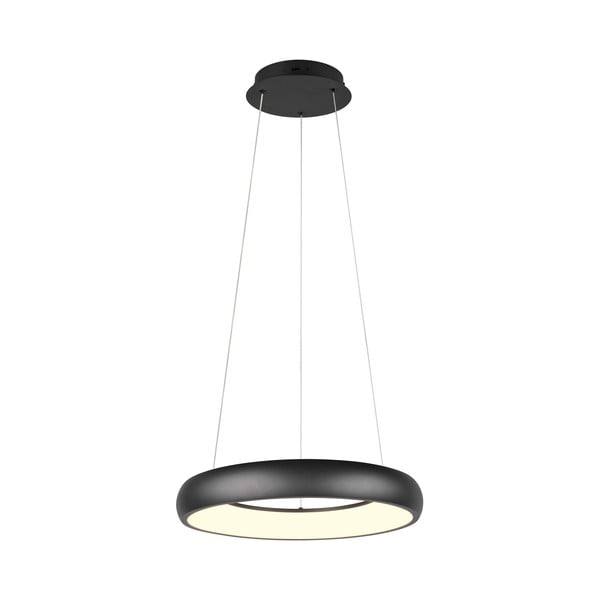 Матово черно LED затъмняващо се висящо осветително тяло с метален абажур ø 46 cm Cardona – Trio-image-2