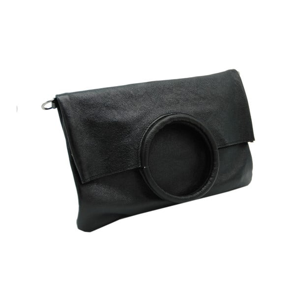 Антрацит чанта / портмоне от естествена кожа Lernie - Andrea Cardone