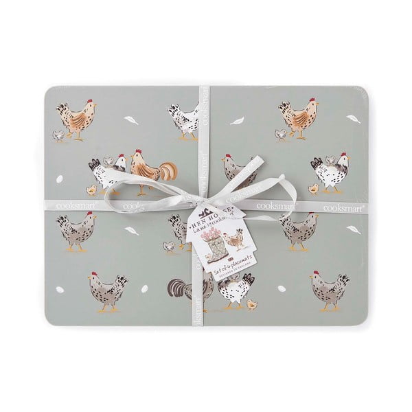 Коркови подложки за хранене в комплект 4 бр. 21x29 cm Hen House – Cooksmart ®