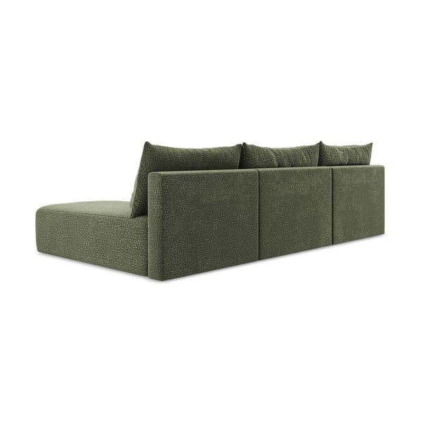 Зелен разтегателен ъглов диван с място за съхранение Kalena – Makamii-image-3