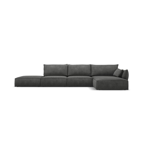 Сив ъглов диван (десен ъгъл) Vanda - Mazzini Sofas