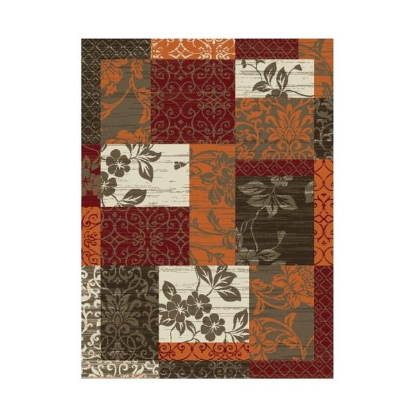 Оранжев и кафяв килим Prime Pile Flower, 110 x 60 cm - Hanse Home