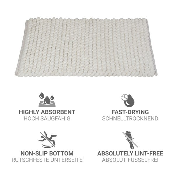 Бял текстилен килим за баня 50x80 cm Solivo – Wenko-image-4