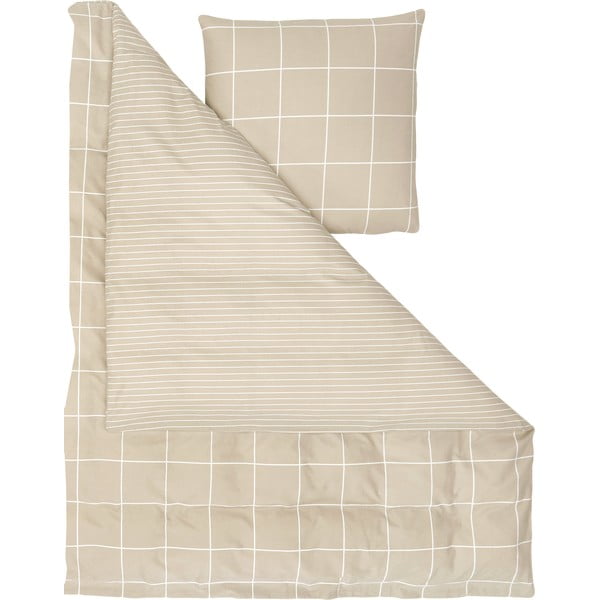 Бежово фланелено спално бельо за единично легло , 135 x 200 cm Noelle - Westwing Collection