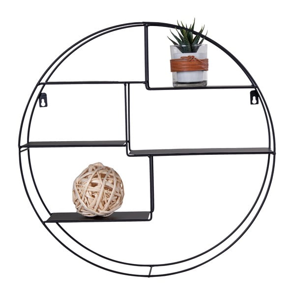 Черен двуетажен метален рафт Genk - House Nordic-image-3