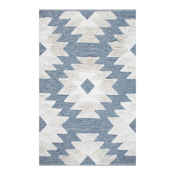 Памучен килим Garida Blue Indian, 80 x 150 cm - Eko Halı