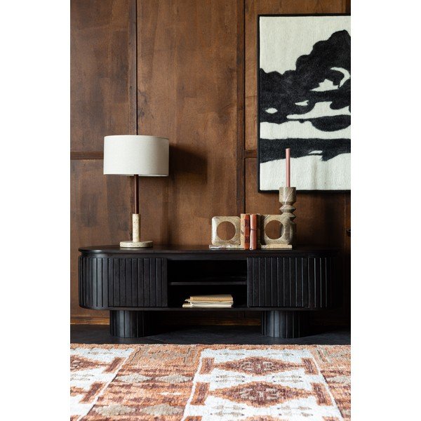 Тъмнокафява маса за телевизор от масивно манго 140x45x40 cm Kenji – Dutchbone-image-1