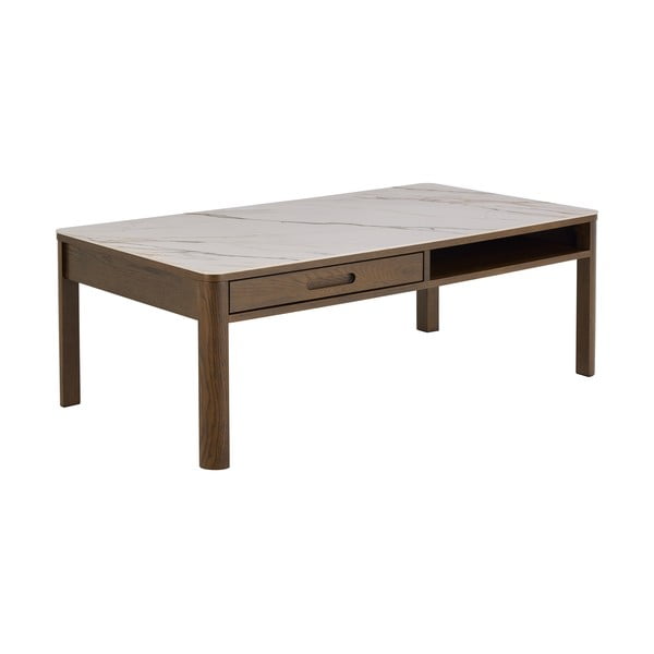 Масичка за кафе с керамичен плот в бежов и тъмнокафяв цвят 70x130 cm Southampton – Actona