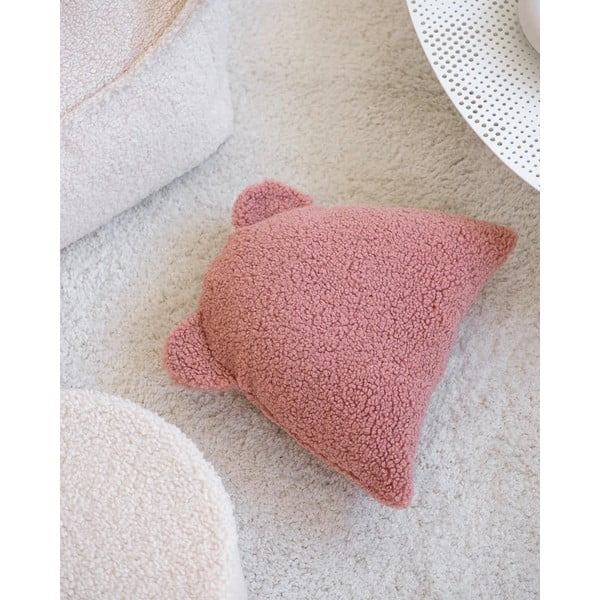 Розова детска възглавница за диван от букле Bear – Wigiwama-image-4