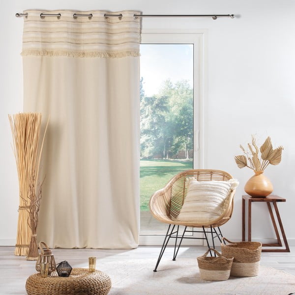 Памучно перде в естествен цвят 140x240 cm Atlas – douceur d'intérieur-image-2