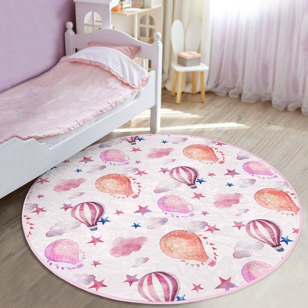 Розов детски килим ø 120 cm Comfort - Mila Home-image-1