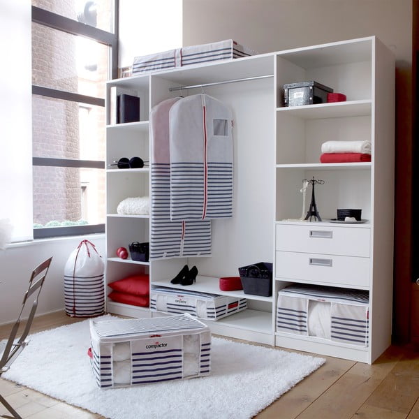 Кутия за съхранение на дрехи Medium Mariniere 3D Vacuum Bag, 125 л - Compactor-image-1