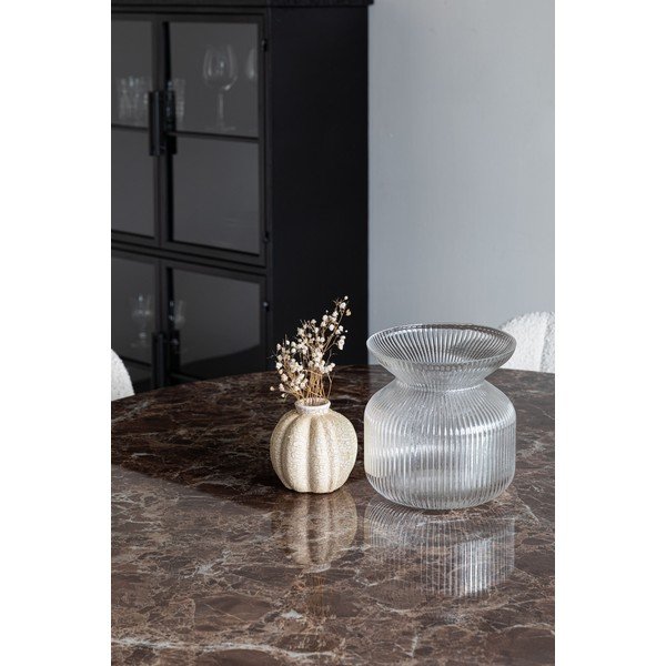 Кръгла трапезна маса с плот от имитация на мрамор ø 110 cm Maru – White Label-image-2