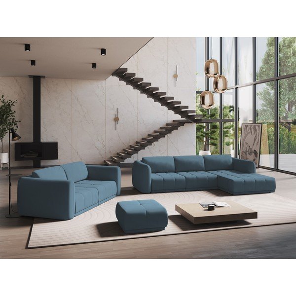 Светлосин ъглов диван Hoku – Makamii-image-1