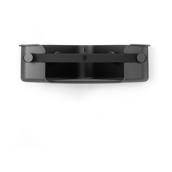 Черен ъглов пластмасов рафт за баня без пробиване Flex Adhesive – Umbra-image-3