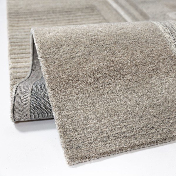 Сиво-бежов ръчно изработен вълнен килим 140x200 cm Lira  – Flair Rugs-image-3