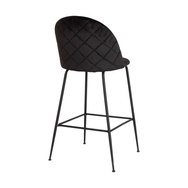 Бар столове от черно кадифе в комплект от 2 броя 108 см Lausanne - House Nordic-image-3