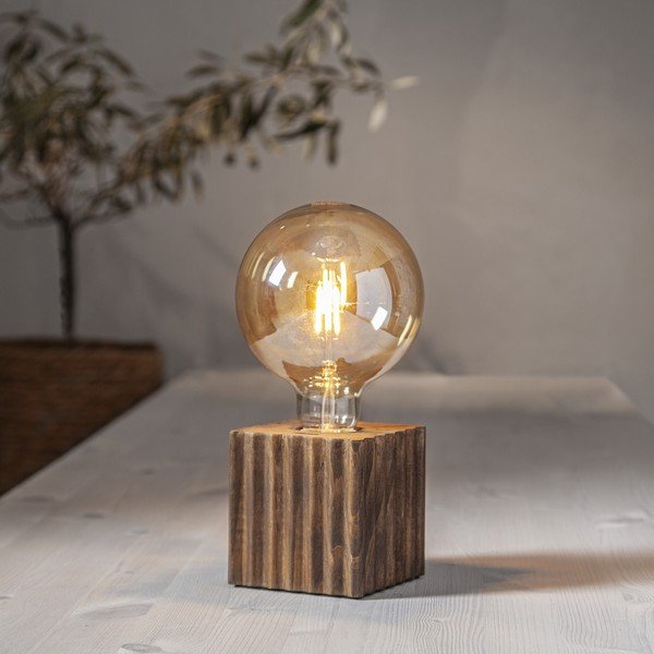 Кафява основа за лампа 10 cm Box - Star Trading-image-1