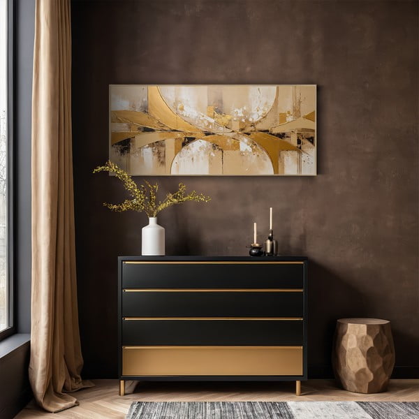 Картина 150x60 cm Gold Abstraction – knor-image-1