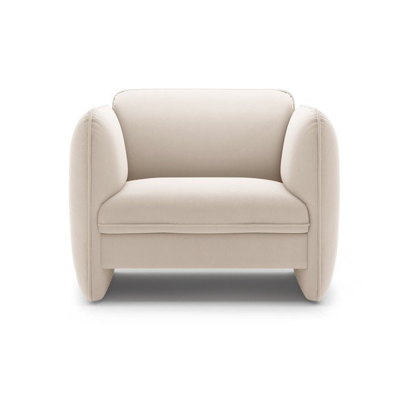 Кремаво кадифено кресло Georgia – Micadoni -image-2