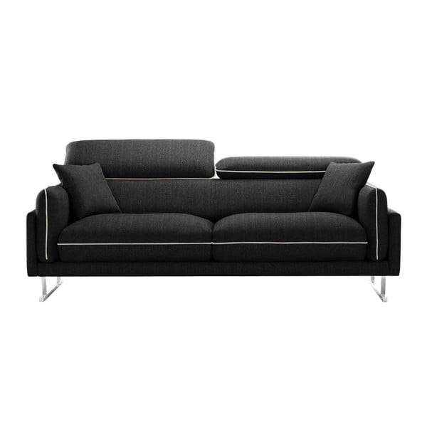 Черен диван с 3 места и кремава тапицерия L'Officiel Gigi - L'Officiel Interiors