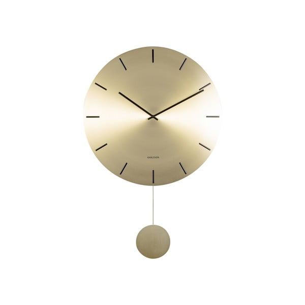 Стенни часовници в златисто Impressive, ø 47 cm - Karlsson